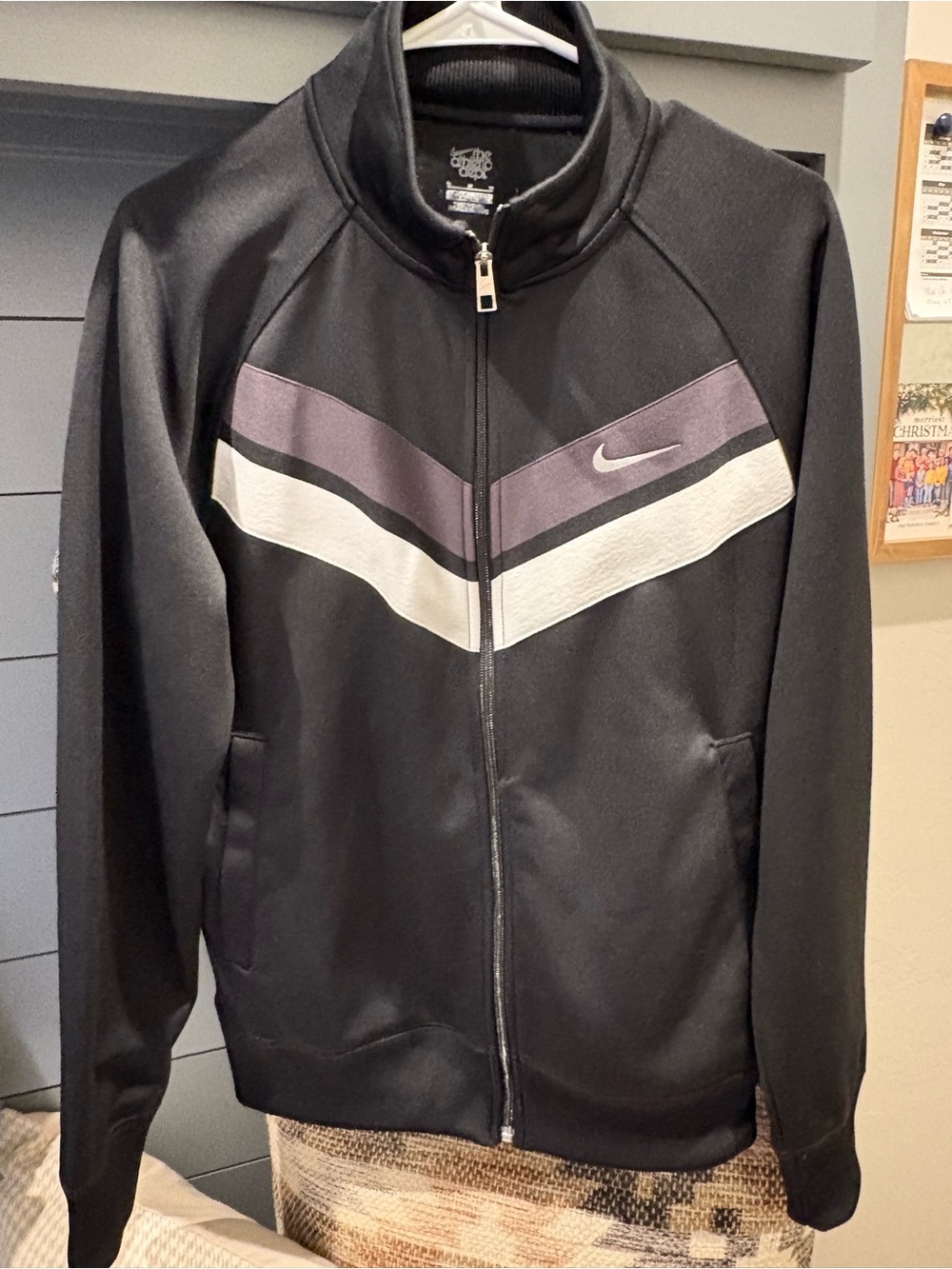 Nike The Athletic Dept Black Chevron Track Jacket Size Medium